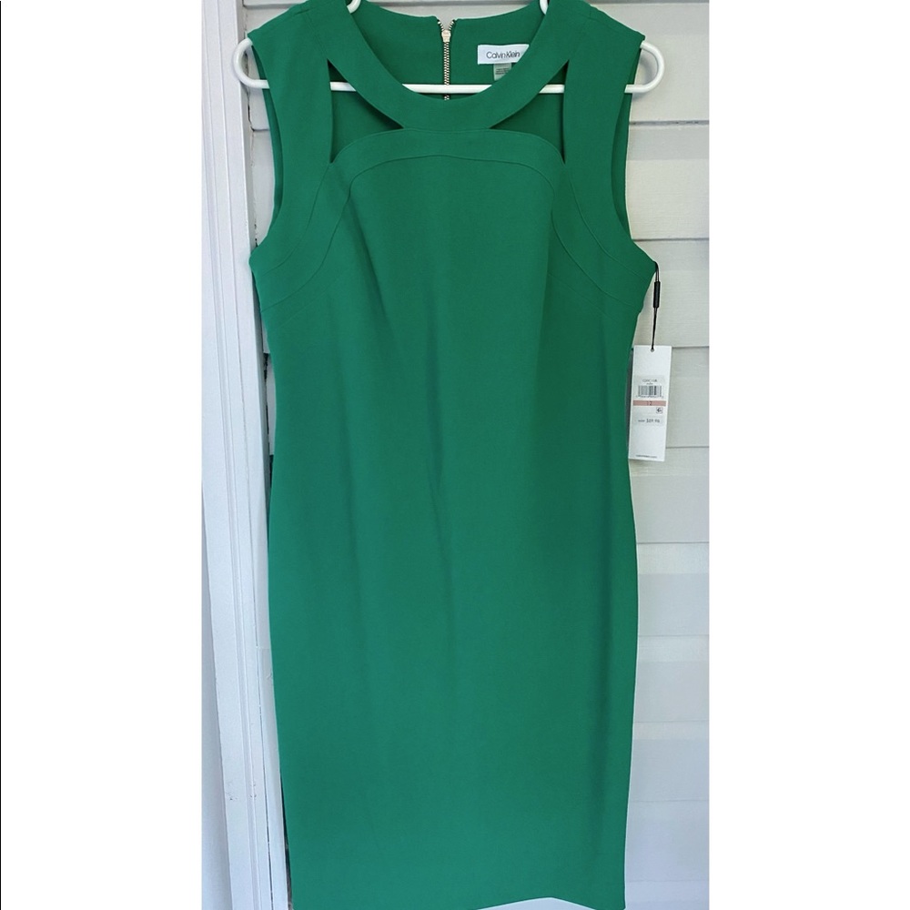 Calvin Klein Sleeveless w/ Front Cut Out Dress